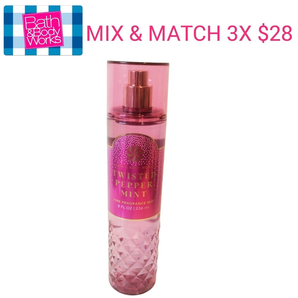 Bath and Body Works TWISTED PEPPERMINT Body Mist‎ seasonal Christmas Holiday